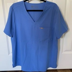 FIGS 1-Pocket Scrub Top, Ceil Blue, Size (XL)